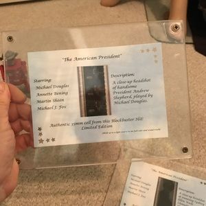 authentic American President cells from movie Annette Benning